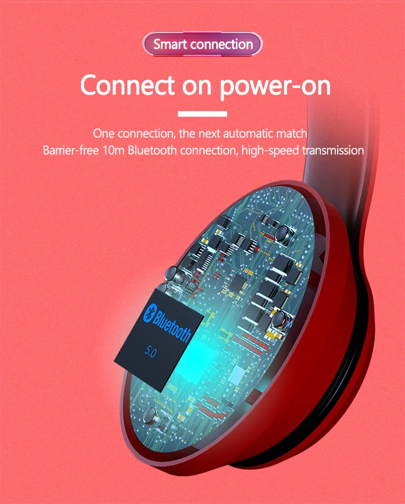 Lenovo HD200 Bluetooth Headphones, Noise Cancelling, Foldable Wireless Headphones