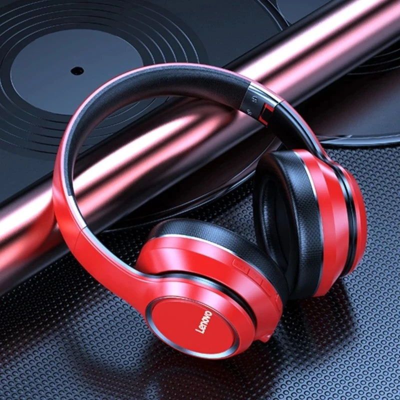 Lenovo HD200 Bluetooth Headphones, Noise Cancelling, Foldable Wireless Headphones