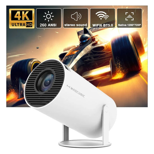 Magcubic HY300 Pro 4K Projector, Android 11 Dual Wifi6 260ANSI Allwinner H713 BT5.0 1080P 1280*720P