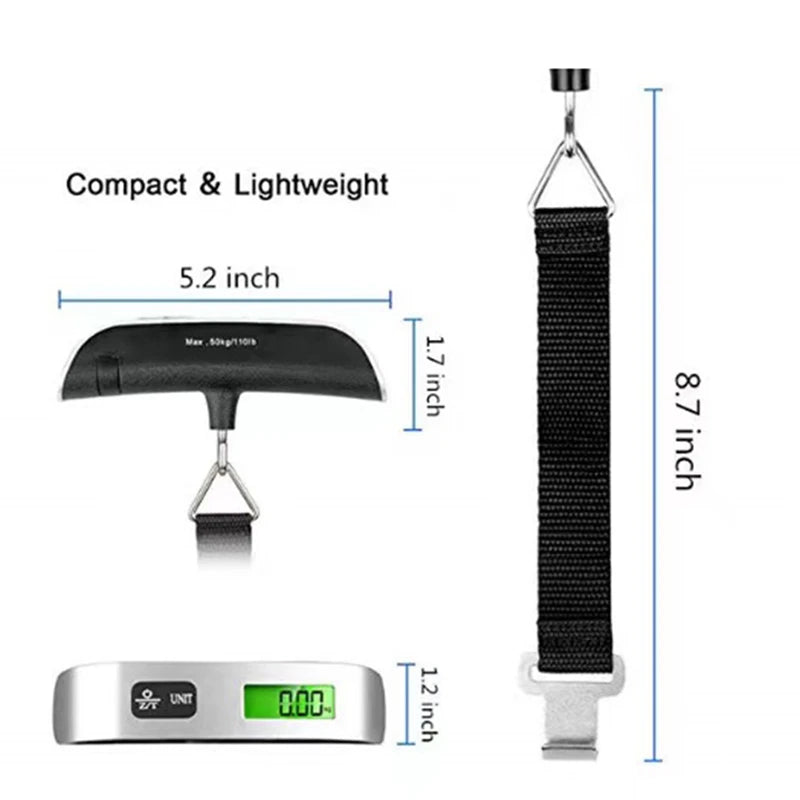 10g-50kg Portable Digital LCD Display Travel Scale Luggage Bag Weight Balance Tools